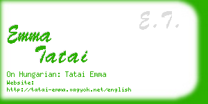 emma tatai business card